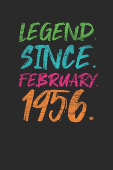 Legend Since February 1956: Birthday Gift Idea for Women And Men - Graph Ruled Notebook / Journal (6" X 9" - 5 X 5 Graph Ruled)