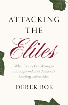 Hardcover Attacking the Elites: What Critics Get Wrong--And Right--About America's Leading Universities Book