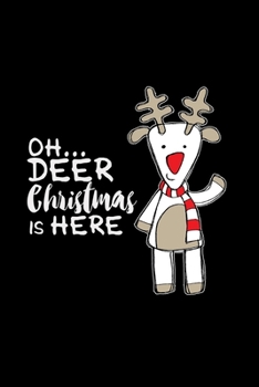 Paperback Oh deer christmas is here: 6x9 Christmas - grid - squared paper - notebook - notes Book