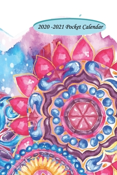 2020-2021 Pocket Calendar: Year Plan with 24 Monthly Planner and Password List for Organizer Agenda Schedule Notebook Journal and Business