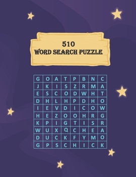 510 word search puzzle: Word Search Puzzle Activity Book with Solution for Adults, seniors and For All Puzzle Fans
