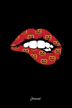 Journal: Dot Grid Journal - Sexy Red Lips Pumpkins Costume Funny Easy Halloween Gift - Black Dotted Diary, Planner, Gratitude, Writing, Travel, Goal, Bullet Notebook