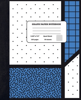 Graph Paper Notebook Quad Ruled 5x5: Maths and Accounting - Composition Notebook for Girls Boys Students - cute Notebook for College School - Geometric Shapes Design