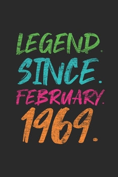 Legend Since February 1969: Journal for Birthday Gift Idea - Graph Ruled Notebook