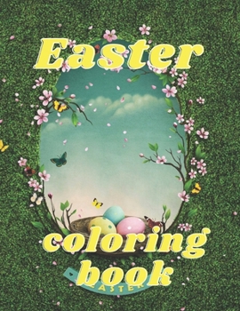 Paperback Easter coloring book: A Coloring Book of 35 Unique Easter Coe Stress relief Book Designs Paperback Book
