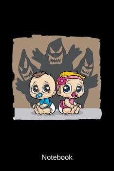 Paperback Notebook: Evil Twin Babys Notepad Book