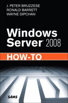 Paperback Windows Server 2008 How-To Book