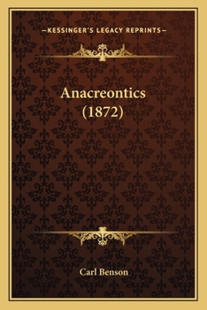 Paperback Anacreontics (1872) Book