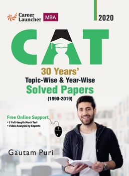 Paperback Cat 2020: 30 Years' Topic-wise & Year-wise Solved Papers 1990-2019 Book