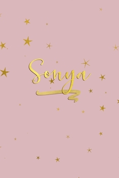 Paperback Sonya: Personalized Journal to Write In - Rose Gold Line Journal Book