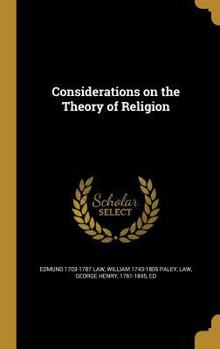 Hardcover Considerations on the Theory of Religion Book