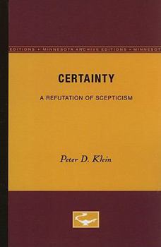 Paperback Certainty: A Refutation of Scepticism Book