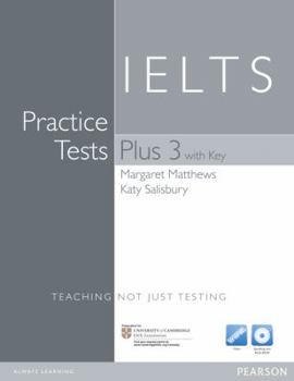 Paperback Ielts Practice Tests Plus 3 with Answer Key & CD-ROM Book