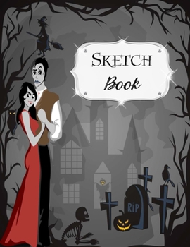Paperback Sketch Book: Halloween - Sketchbook - Scetchpad for Drawing or Doodling - Notebook Pad for Creative Artists - Dancing Vampires Book