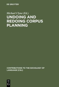 Hardcover Undoing and Redoing Corpus Planning Book