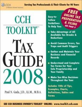 Paperback Toolkit Tax Guide 2008 (Business Owner's Toolkit series) Book