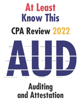 Paperback At Least Know This - CPA Review - 2022 - Auditing and Attestation Book