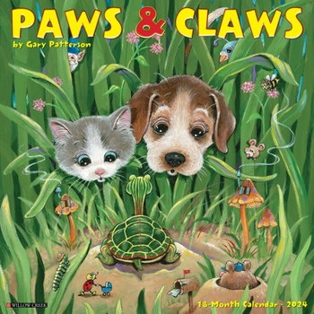 Calendar Gary Patterson's Paws N Claws 2024 12 X 12 Wall Calendar Book