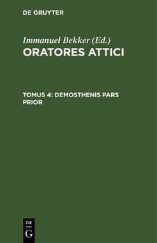 Hardcover Demosthenis Pars Prior [Latin] Book