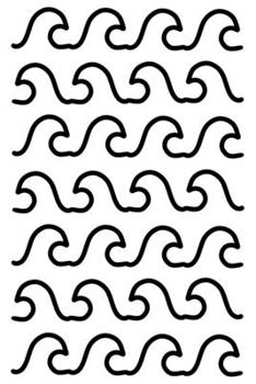 WAVE NOTEBOOK: 5 x 5 Graph Grid Paper Pages Journal 6 x 9 Inches (15,2 x 22,9 cm) - Oceanic Gift Idea - Diary, Notes or Recipes Booklet (NATURE PRINT)