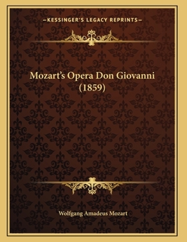 Paperback Mozart's Opera Don Giovanni (1859) Book