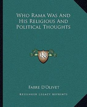 Paperback Who Rama Was And His Religious And Political Thoughts Book