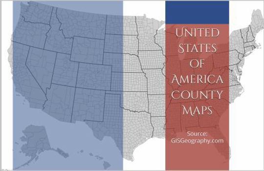 Paperback United States of America County Maps: Source: GISGeography.com Book