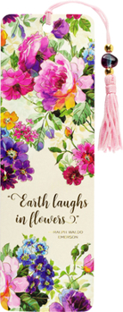 Hardcover Peony Garden Beaded Bookmark Book