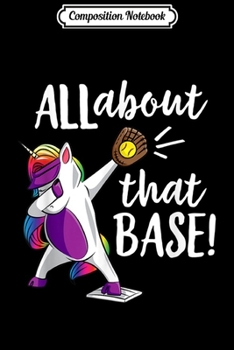 Paperback Composition Notebook: Dabbing Unicorn Softball Soft Ball Gear Visor Gifts Journal/Notebook Blank Lined Ruled 6x9 100 Pages Book