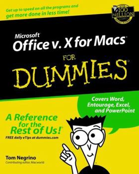Paperback Microsoft Office V.10 for Macs for Dummies Book