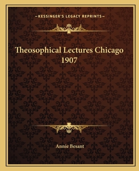 Paperback Theosophical Lectures Chicago 1907 Book