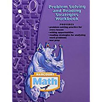 Paperback Harcourt Math: Problem Solving and Reading Strategies Workbook Grade 4 Book