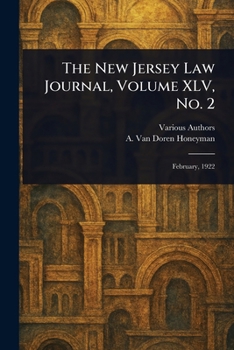 Paperback The New Jersey Law Journal, Volume XLV, No. 2 Book