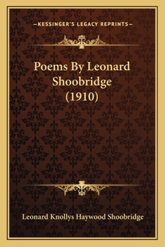 Paperback Poems By Leonard Shoobridge (1910) Book