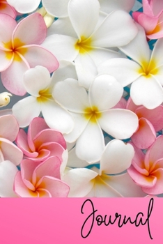 Paperback Journal: Plumeria Flower Pink Journal Lined Blank Paper Diary Book