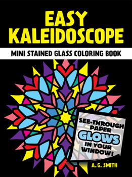 Paperback Easy Kaleidoscope Stained Glass Coloring Book