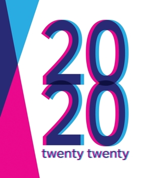 Paperback Cyan Magenta Glitch 2020 Week to View Planner: 2020 Planner Weekly and Monthly - Jan 1 to Dec 31 Book