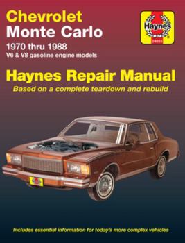 Paperback Chevrolet Monte Carlo 1970-88 Book