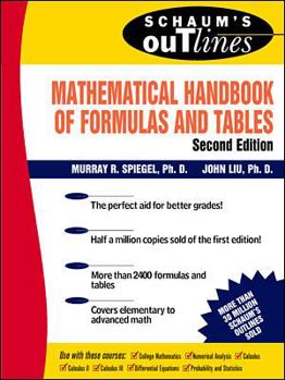 Paperback Schaum's Mathematical Handbook of Formulas and Tables Book