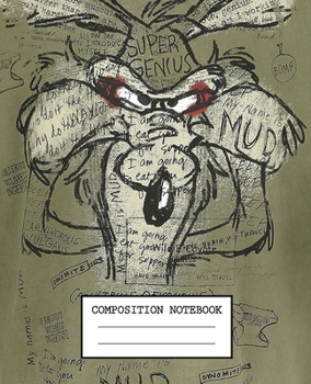 Composition Notebook: Looney Tunes Soft Glossy Cover Wide Ruled Lined Pages Book 7.5 x 9.25 Inches 110 Pages