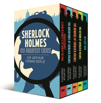 Hardcover Sherlock Holmes: His Greatest Cases: 5-Book Paperback Boxed Set Book
