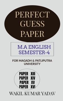 Paperback Perfect Guess Paper M.a English Semester-4 Book