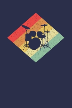 Drummer Notebook: Retro Vintage 80s Drums 6 x 9 Lined Ruled Journal Gift for Drummers And Percussionists (108 Pages)