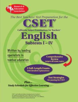 Paperback CSET: English Subtests I-IV: The Best Teachers' Test Prepartion Book