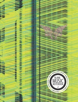 Blank Music Notebook: Music Manuscript Paper For Notes, Blank Notebook 12 Staves, 120 Pages, 60 Sheets, 8,5” x 11”, Abstract Cover Design (volume 8)