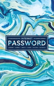 Internet Password Logbook | Journal | Libreta | Cahier | Taccuino | Notizbuch: 100 Page Password Book to Track & Organize Your Computer Logins, ... Light Blue & Green Marble Swirl 156-1