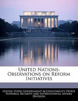 Paperback United Nations: Observations on Reform Initiatives Book