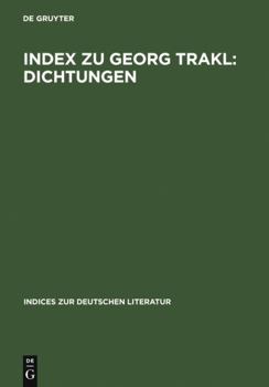 Hardcover Index zu Georg Trakl: Dichtungen [German] Book