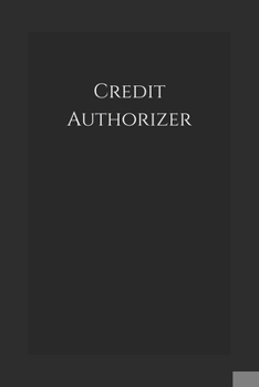 Paperback Credit Authorizer: Notebook Book