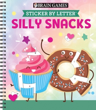 Spiral-bound Brain Games - Sticker by Letter: Silly Snacks Book